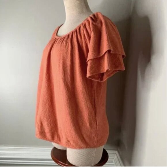 Madewell Texture & Thread Tiered-Sleeve Top Size Small - Picture 7 of 11